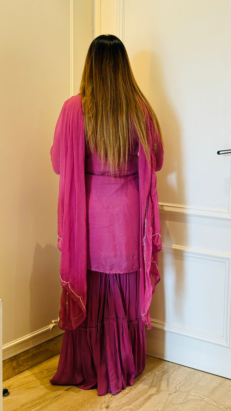 Aarohi Sharara Set- Pink